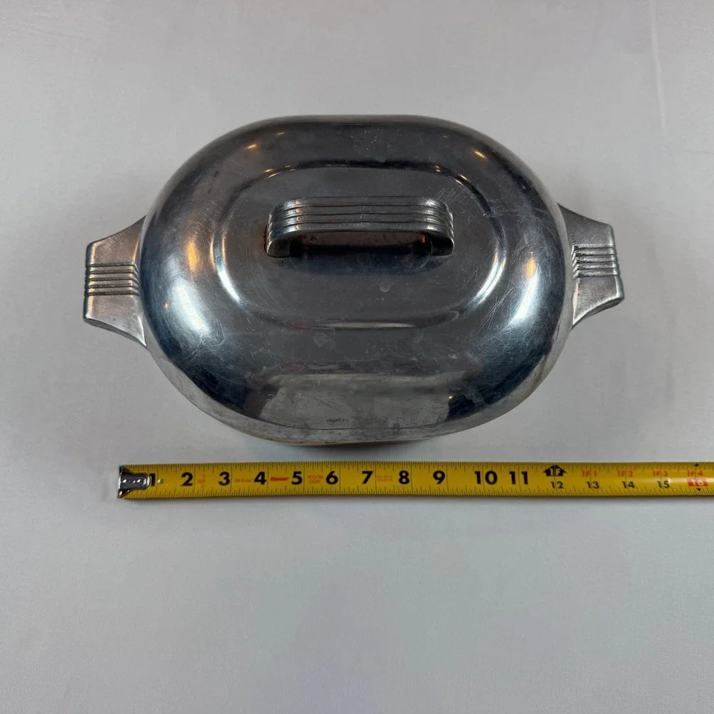 Wagner Ware Sidney 0 Magnalite Roasterette 4263 Vtg Aluminum Oval Roaster w/ Lid